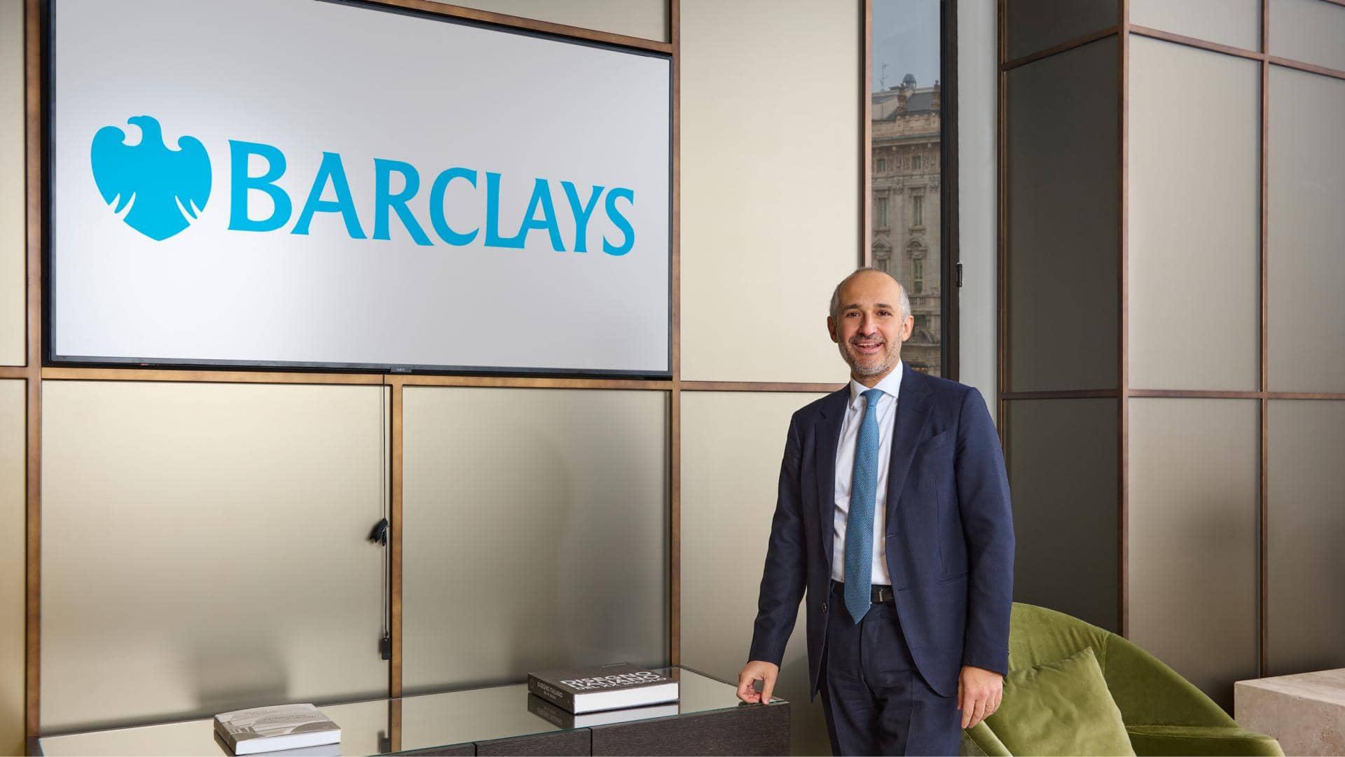 Enrico Chiapparoli, Country CEO, Italy in Barclays' new Milan office