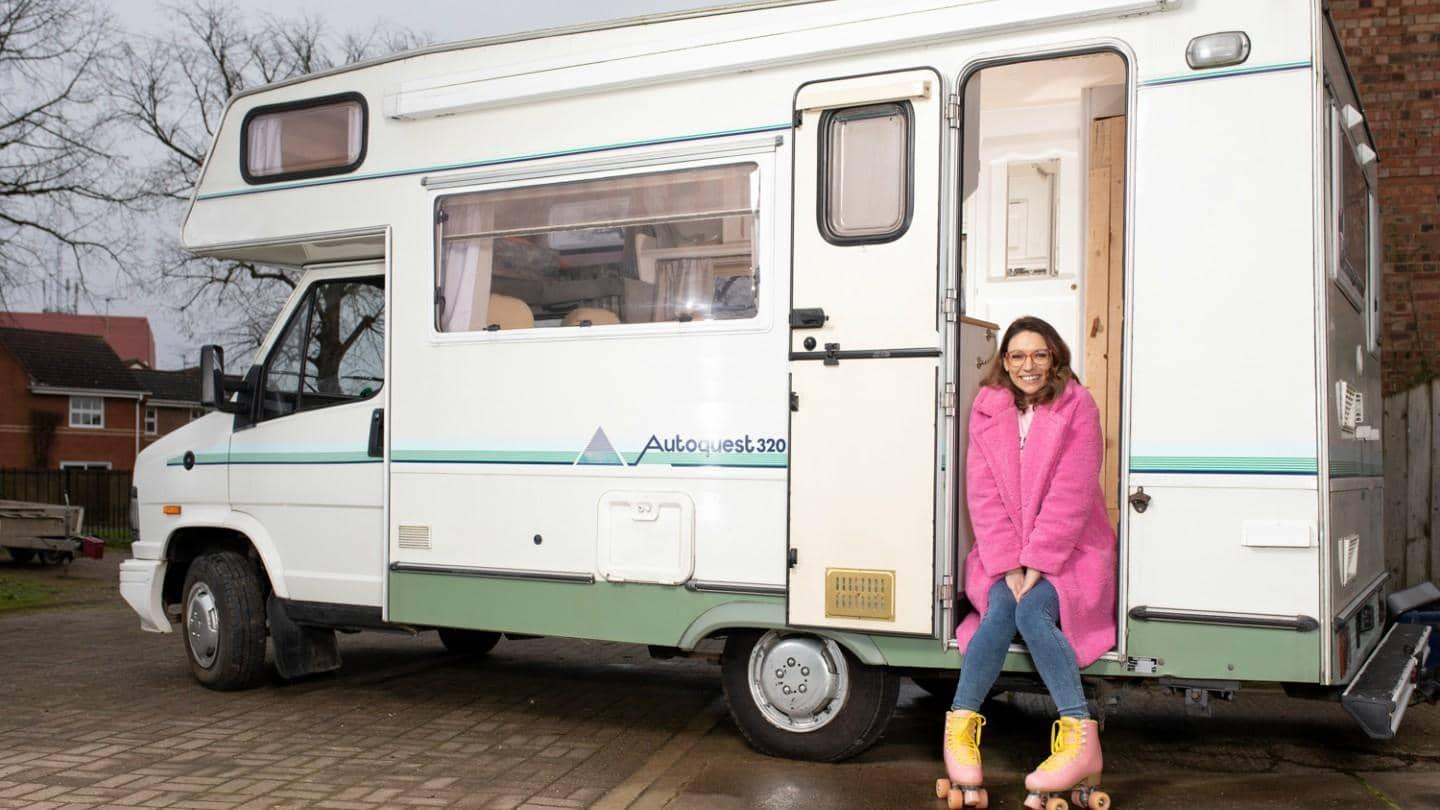 Amy motor home and new rollerskates