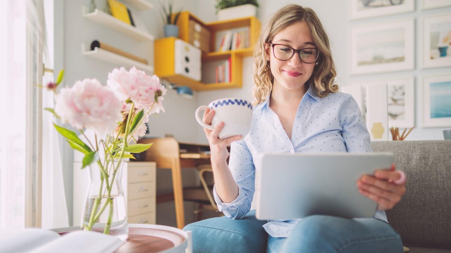 Woman budgeting