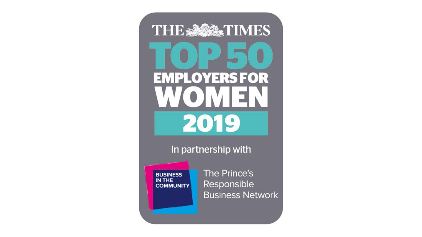Times top 50 employer for women logo