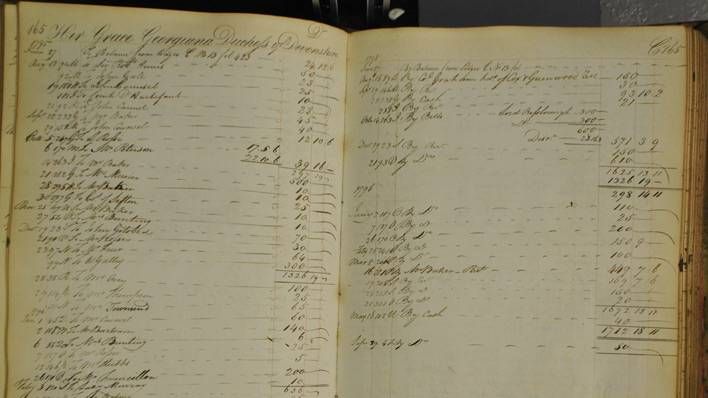 The ledger of Georgiana, Duchess of Devonshire, who died owing £20,000 (£4m in today’s money). Her husband is reported to have said “is that all?”