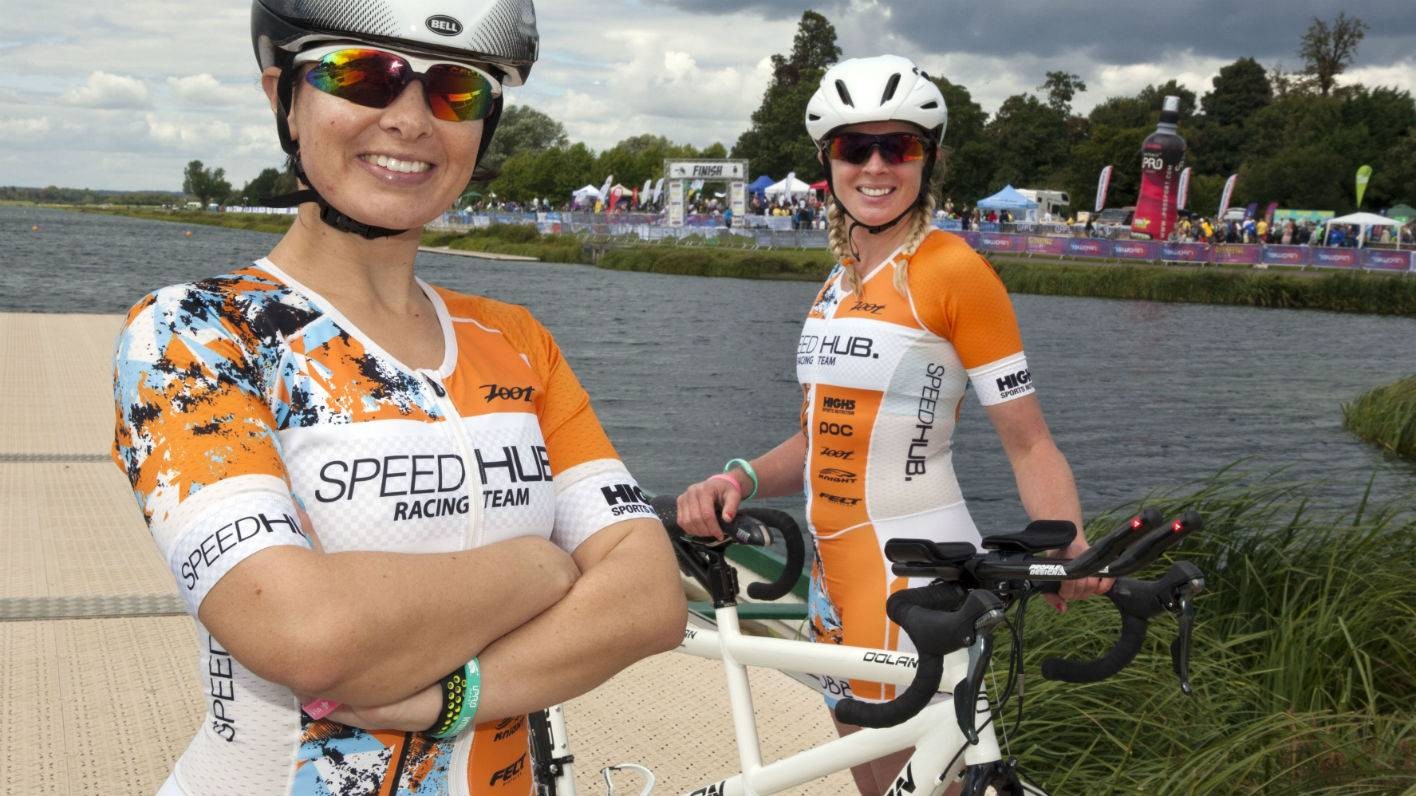 Cyclists Laura Turner and Emily Campbell