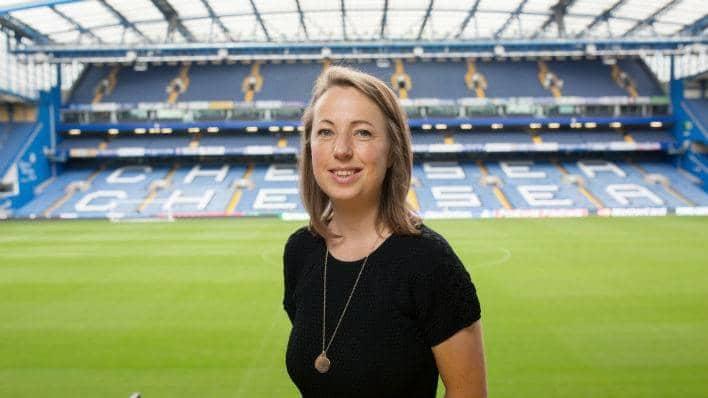 Anna Kessel at Stamford Bridge, Chelsea FC