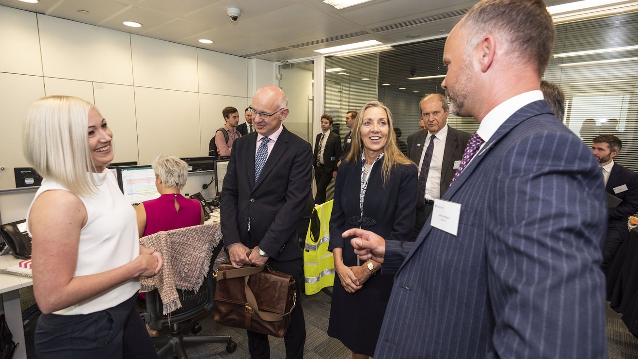 Rona meets James Webber, Head of Midlands Trade & Working Capital, and colleagues at the Trade Centre