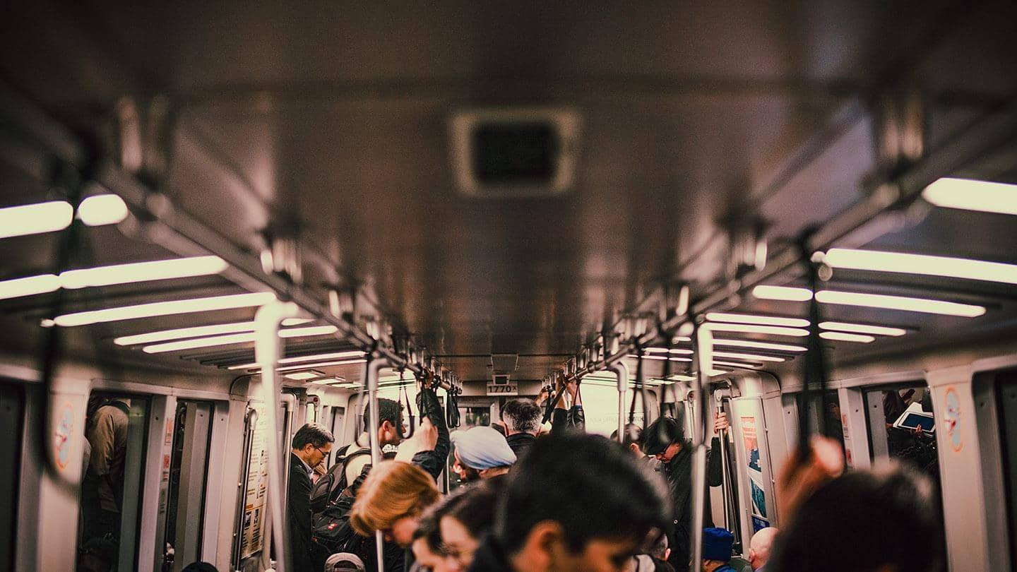 People travelling on a subway