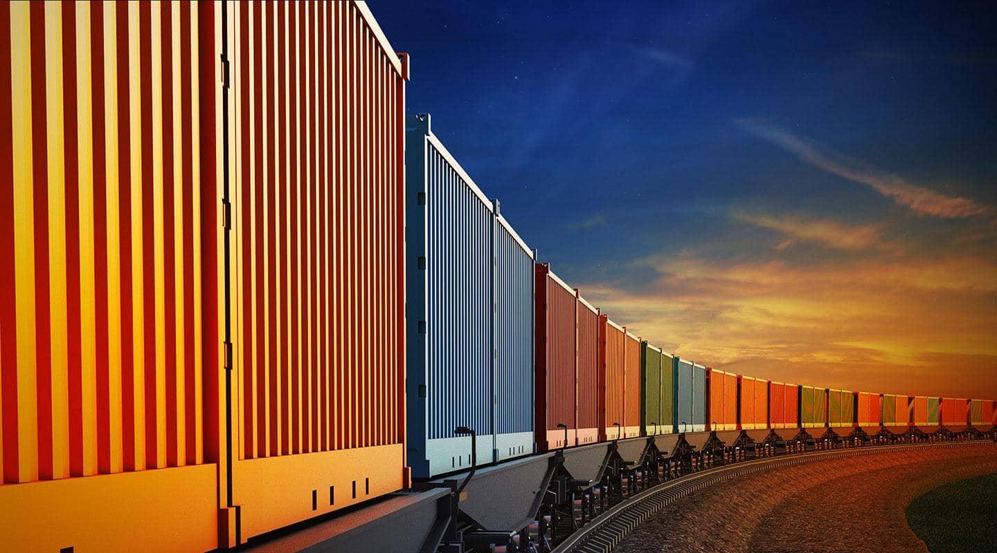 colourful shipping containers.