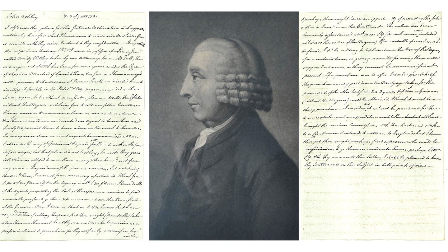 Letter and print of David Barclay.