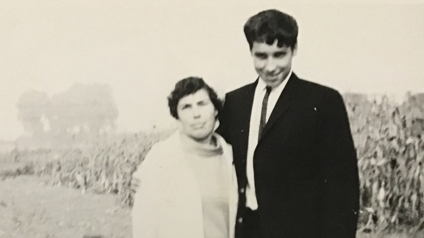 Barclays colleague Jim Seabrook with his mother, Grace Seabrook, around the 1970s.