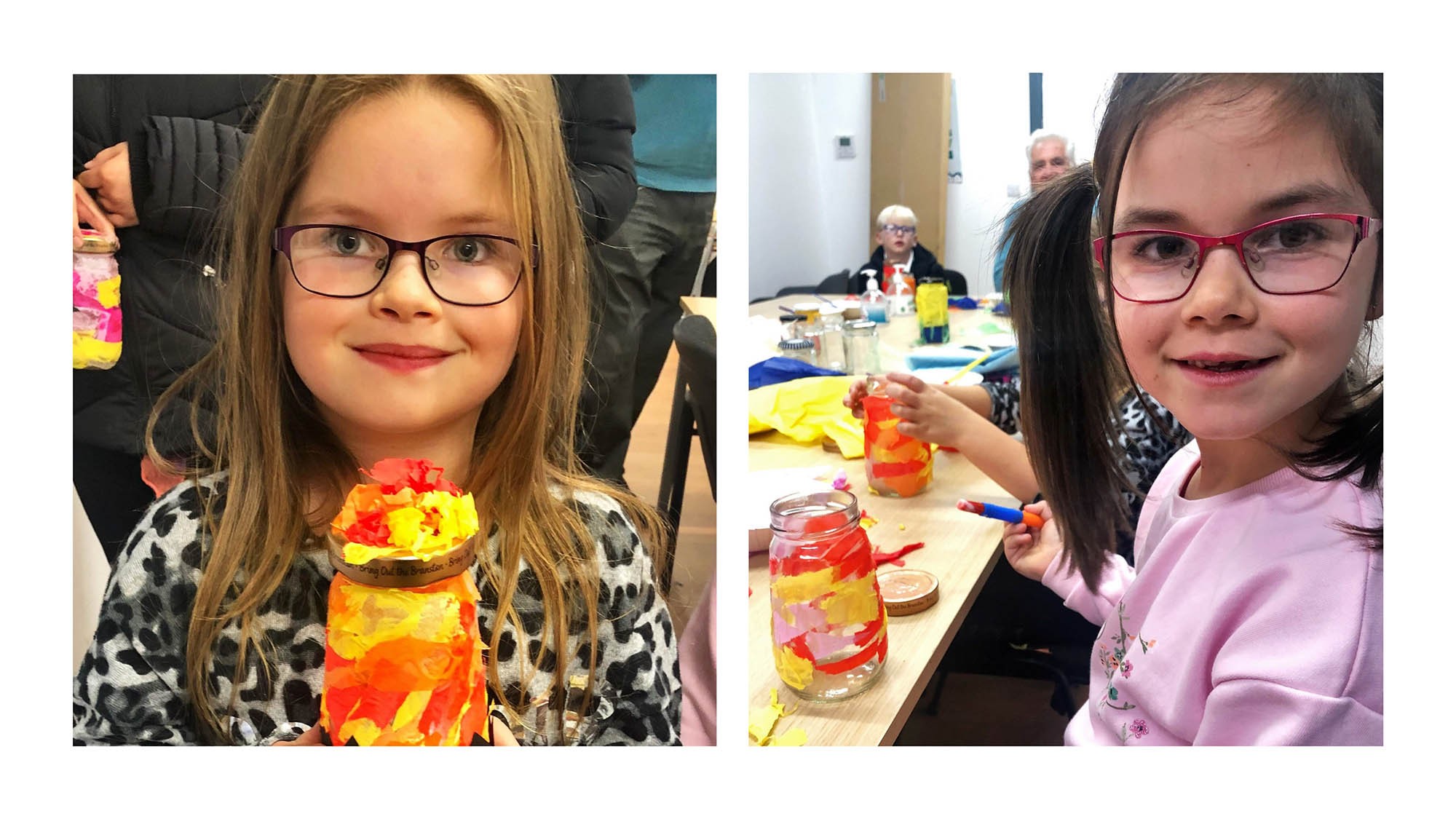 A lantern making craft activity for young carers, run by charity Caring Together.