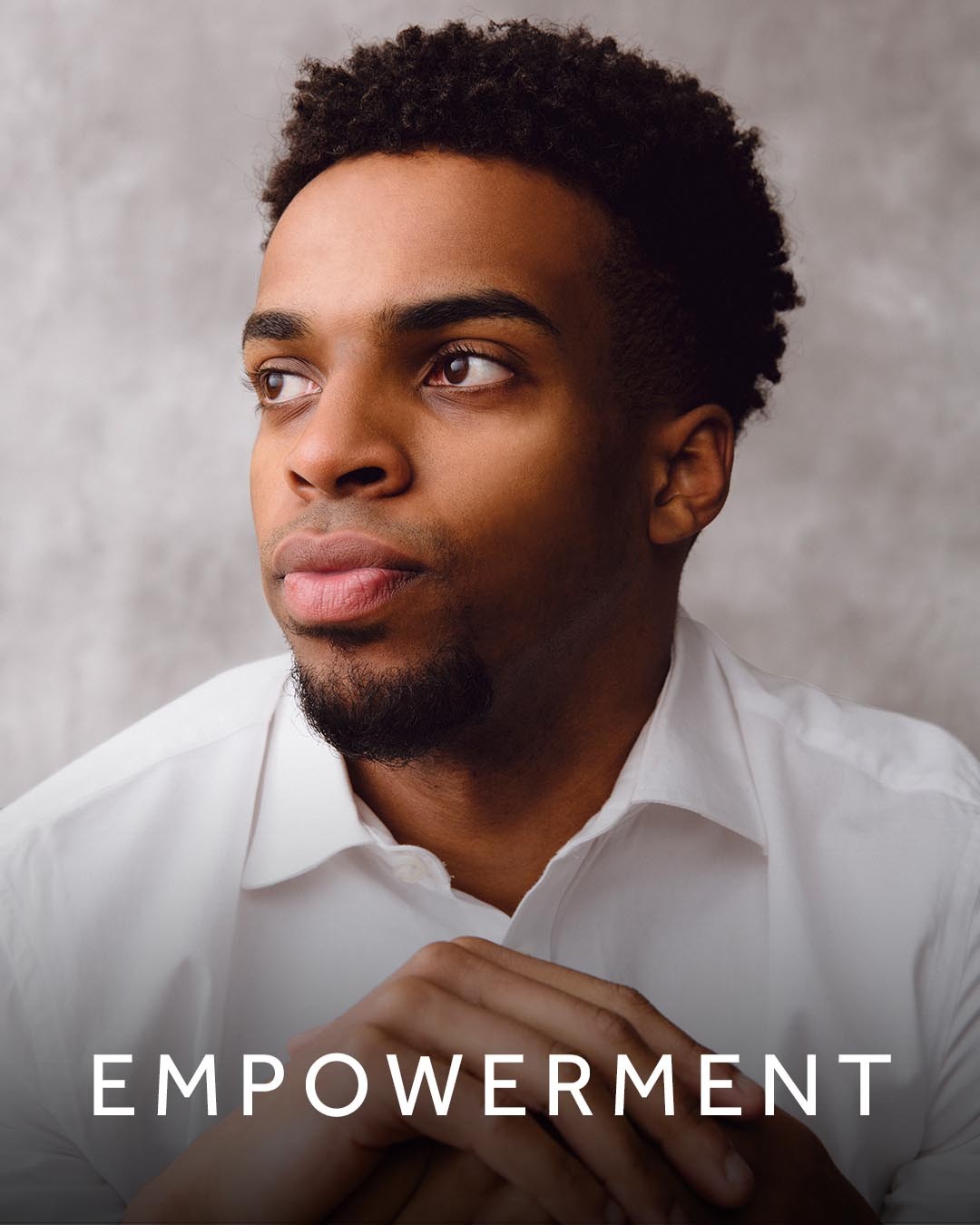 An image of Louis Smith overlaid with the word ‘empowerment’.