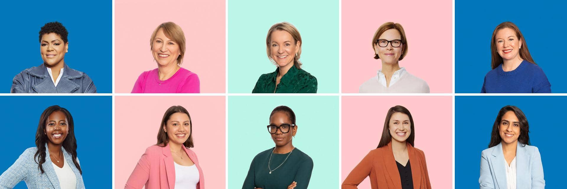 Ten female Barclays colleagues