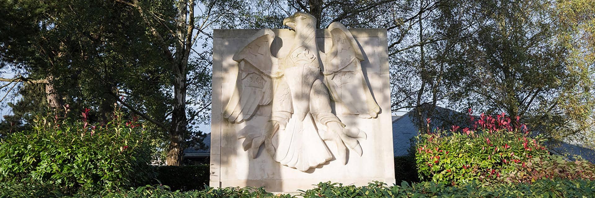 Exterior shot of Barclays Eagle statue