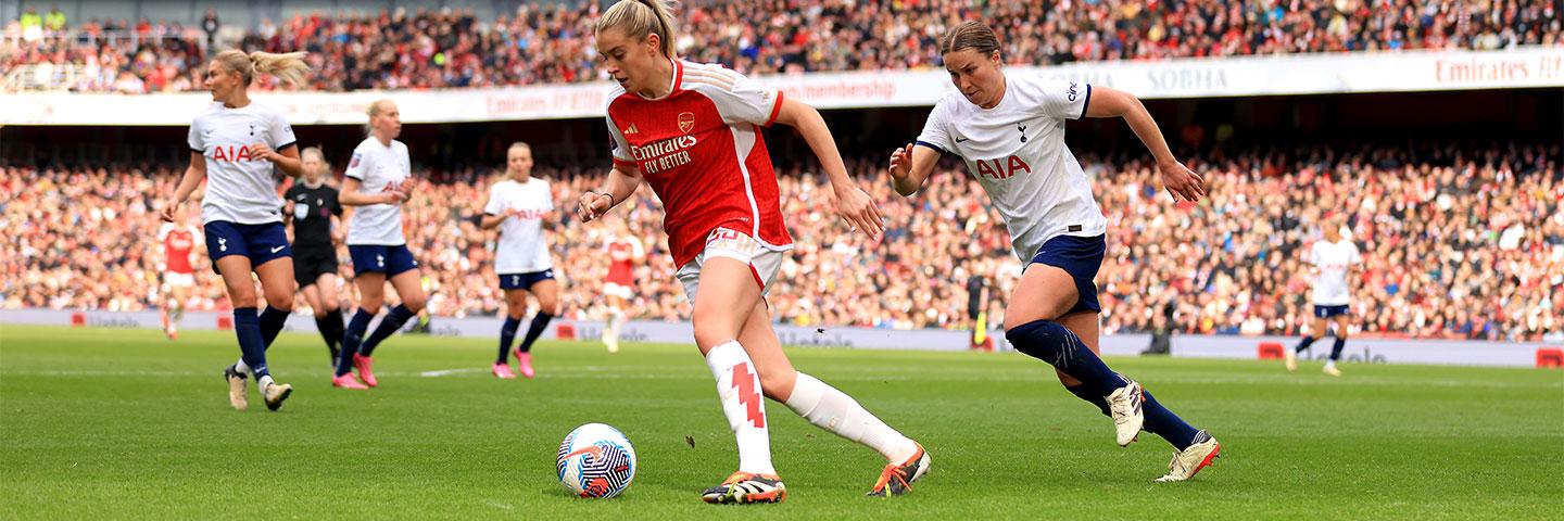 Action shot from the Barclays Women’s Super League.